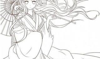 手绘画古风少女 手绘画古风少女